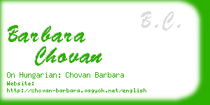 barbara chovan business card